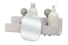 Joseph Joseph EasyStore Self-Draining Large shower shelf with removable mirror - White