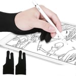 2 pi¿¿ces gant anti-fouling ¿¿ deux doigts dessin et stylo tablette graphique Pad pour artiste Bureau2883