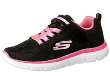 New Girls Skechers Summits Worth Wild Trainers Black/Pink Size UK 12
