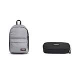EASTPAK BACK TO WORK Backpack, 27 L - Sunday Grey (Grey) OVAL SINGLE Pencil Case, 5 x 22 x 9 cm - Black (Black)