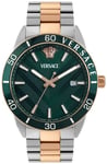 Versace VEYCA0624 Greca Grøn/Rosaguldtonet stål Ø43 mm