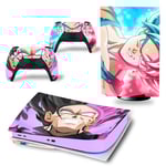 Kit De Autocollants Skin Decal Pour Console De Jeu Ps5 Corps Entier Anti-Rayures Dragon Ball Dragon, Version Cd-Rom T2191