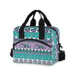 LILIFE Tribal Aztec Elephant Turtle Lunch Box Cooler Bags Tote Organizer Insulated Thermal Zipper Lunch Container Bag School Picnic Beach Work for Men Women Girls Boys