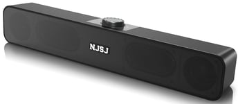 NJSJ PC Speakers,2.0 Computer Speakers USB Powered Stereo Mini Soundbar,Volume Control,Space Saving Design Portable Sound Bar Speakers for PC Desktop Laptop Monitor,6W