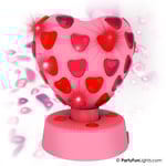 Party Fun Lights - Heart disco lamp - Pink - Ø:15.5cm