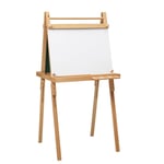 Dubbelsidigt staffli, rittavla med whiteboard & griffeltavla, höjd 119–136 cm