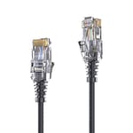 PureLink MC1500-010 Câble réseau CAT6 UTP (10/100/1000 Mbit/s), extra-mince avec 2x prise RJ45, câble de raccordement pour commutateur, modem, routeur, Lot de 1, 1,00m, noir