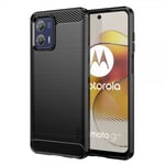 MOFI Motorola Moto G73 5G Skal Borstad Kolfibertextur Svart