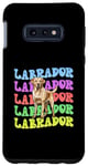 Coque pour Galaxy S10e Funny Labrador Retriever Dog Lovers Mom And Dad Groovy