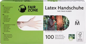 Tunna gummihandskar i miljöcertifierad naturlatex 100 st - Medium - Fair Zone