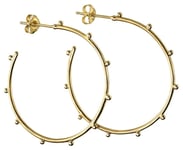 Elements Silver E5859 Silver Gold Plated Stud Hoops 34mm Jewellery