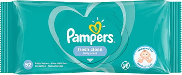 Pampers Fresh Clean Baby Wipes 52 Wipes - 4 Pack