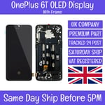 OnePlus 6T 1+6T A6010 A6013 OLED AMOLED LCD Screen Display Touch Digitizer+Frame