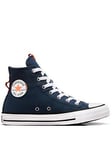 Converse Junior Boys Day Trip Utility High Tops Trainers - Navy, Navy, Size 5 Older