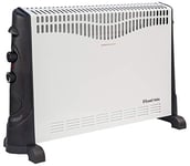 Russell Hobbs RHCVH4001 2KW White Convection Heater with 3 Heat Settings, Variable Temperature & Fan Setting, 20 m sq Room Size, 2 Year Guarantee
