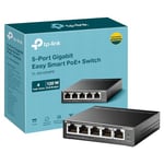 TP-Link Switch PoE TL-SG105MPE, 5 Ports avec 4 Ports PoE+ (120 Watt, IEEE-802.3af/at PoE, sans Ventilateur, Plug and Play, boîtier métallique Robuste)