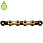 KMC X11SL Gold Ti-N Pre-waxed Chain - 11 Speed / Black 118 Links Waxed Gold/Black