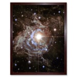Hubble Space Telescope Image Cepheid Variable Super Star RS Puppis Light Echo Phenomenon Bright Flashes In Nebula Art Print Framed Poster Wall Decor