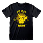 Kortærmet T-shirt Pokémon Collegiate Picachu Sort Unisex XXL