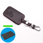 NCUIXZH Couverture de clé en Cuir de Voiture de Style de Voiture, pour Renault Megane RS. Scenic 3 Button Key Shell Case Cover Card Clés de Voiture Accessoires Clés-Noir