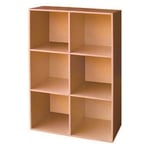 Capaldo - Kit de meuble bibliothèque en mélamine mod. cube 61x29,5x91h couleur cerise - Salon