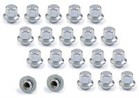 OER 881184 hjulmuttrar 7/16"-20 kromade muttrar för GM aluminiumfälgar 20st