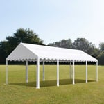 TOOLPORT 4x8 m partytält utan sidoväggar, PVC-presenning,  vit - (1051)