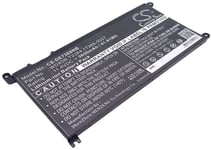 Kompatibelt med Dell Inspiron 15-5567-D1525R, 11.4V, 3650 mAh