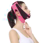 Elastiskt ansiktsbantningsbandage V Line Face Shaper svart+rosa 60*12cm