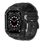 Kingxbar Apple Watch SE/6/5/4 (44mm) Armband CYF140 2in1 Rugged - Svart