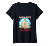 Womens Iron Maiden - Powerslave Egypt Heather V-Neck T-Shirt