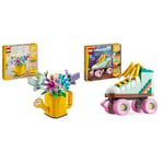 LEGO Creator 3in1 Flowers in Watering Can Toy to Welly Boot to 2 Birds on a Perch & Creator 3in1 Retro Roller Skate to Mini Skateboard Toy to Boom Box Radio