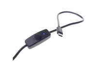 Radxa Rockpi_Usb-Atoc_Sw Strømkabel [1X Usb 2.0 Stik A - 1X Usb-C® Stik] 1.50 M Sort Inkl. Til/Fra-Kontakt