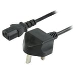 5m IEC Mains Power Cable wth 3 Pin UK Plug Kettle Lead for PC Monitor TV Printer
