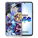 Cokitec Coque Renforcée en Verre Trempé pour Samsung Galaxy A54 5G Manga Dragon Ball Sangohan Duo