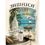 Nostalgic Art Retro Tin Sign – Open Jamaica Rum – Gift idea for bar decoration, Metal Plaque, 30 x 40 cm
