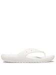 Crocs Classic Flip Sandal - White, White, Size 3, Women