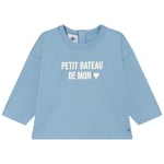 Petit Bateau Långärmad T-shirt Med Tryck Blå | Blå | 12 months
