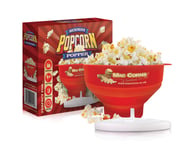 MacCorns Large Microwave Popcorn Maker/Popper Bowl with Lid, Hot Air or PoP with Oil or Butter