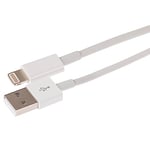 Maplin Premium Lightning to USB-A Cable White, 0.5m, charging & syncing, for all iPhones 14, 13, 12, 11, SE, iPad Air/Mini (2019), iPad (up to 2021), Airpods (Lightning Case)