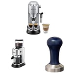 De'Longhi Machine à Café Espresso avec Broyeur Intégré, Moderne, Acier Inoxydable, 15 cm x 15 cm x 15 cm