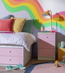Argos Home Kids Malibu 3 Drawer Bedside Table - Pink