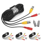 4Pcs BNC Video Power Cable CCTV Wire Cord Security System Accessories(10m ) GDS