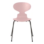 Fritz Hansen - Myran 3101 färgad askfanér stålstativ varm grafit pale rose - Matstolar - Arne Jacobsen - Rosa - Metall/Trä