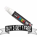 Posca Marker Pen Pc-17k White Broad Chisel Tip 15mm Line Buy 3 Get 1 Free