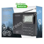 DAB+ Radio FM Alarm Clock LCD Display Personal Battery Powered Portable Lloytron