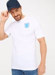 Tu Official FA England Euros White Football Crest T-Shirt S male