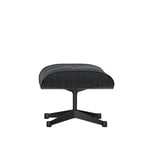 Vitra - Lounge Ottoman, Black Ash Black coated, Leather Cat. L40 Premium 69 - Fotpallar - Charles & Ray Eames - Brun - Metall/Trä