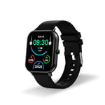 DCU TECNOLOGIC - Smartwatch Curved Glass Pro - Ecran Tactile Haute Définition 1.83'' Personnalisable - Etanche IP67-123 Modes Sportifs - Noir