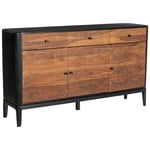 SIDEBOARD brun, naturfärgad, svart 160/87/40 cm 